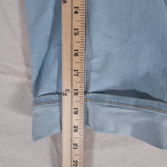 NYDJ Marilyn Straight Crop Blue Jeans Womens Size 10 Stretch Denim Pants - Picture 5 of 14